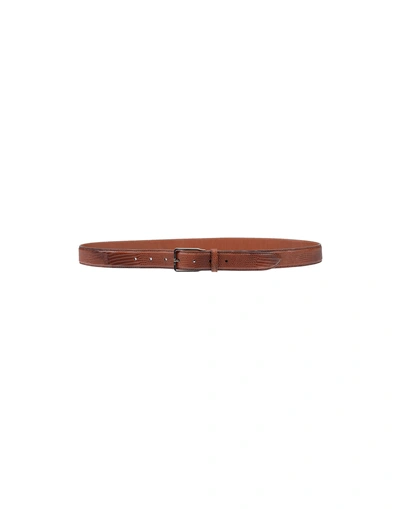 Brunello Cucinelli Leather Belt In Dark Brown