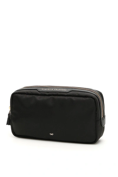 Anya Hindmarch Cables &amp; Chargers Pouch In Black