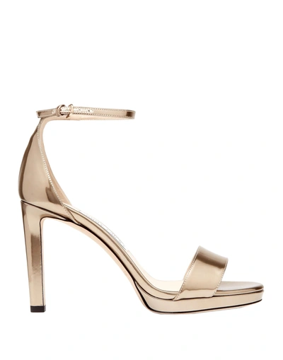 Jimmy Choo Sandals In Gold