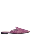 Alberta Ferretti Mules In Purple