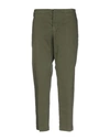Entre Amis Casual Pants In Military Green