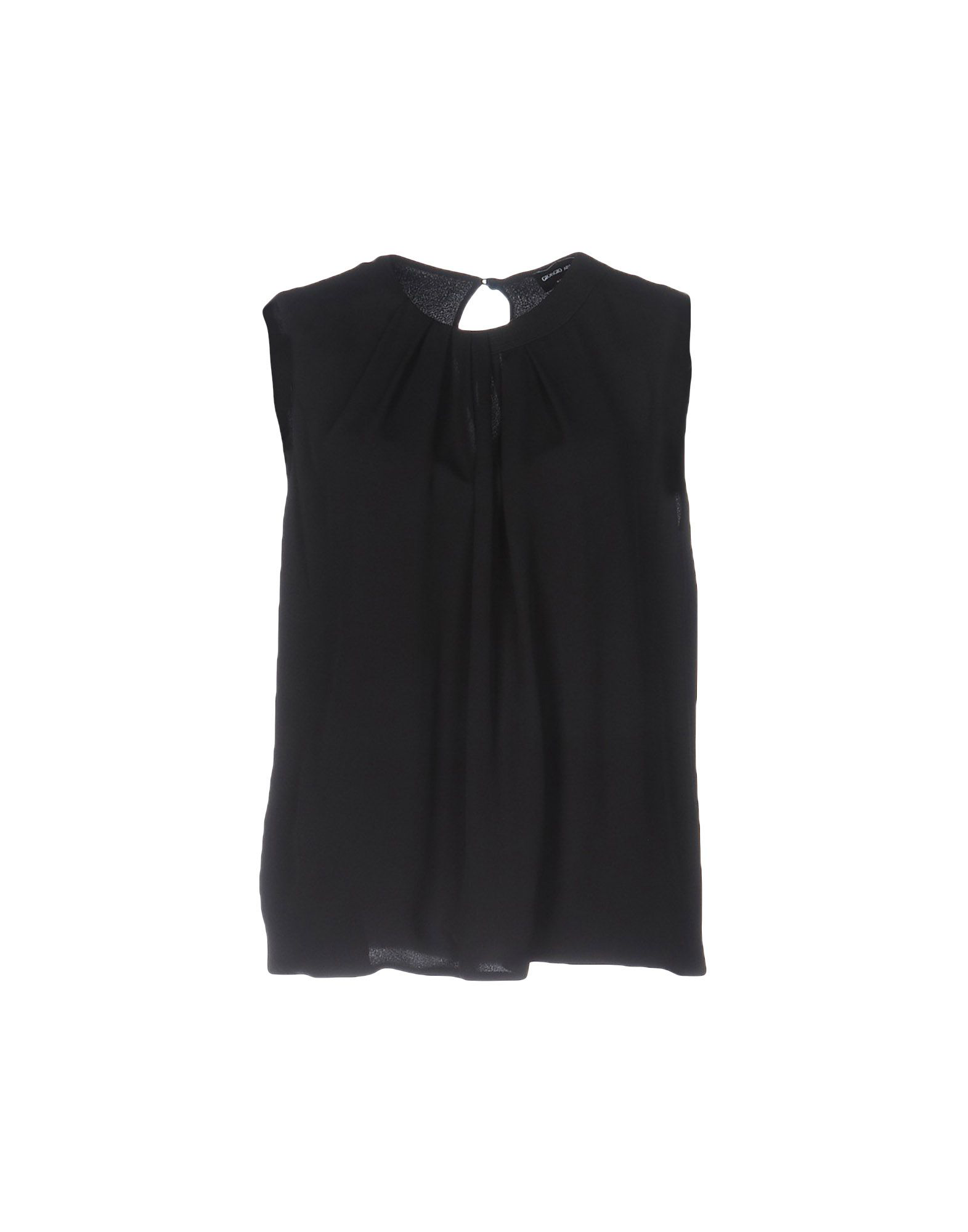 Giorgio Armani Silk Top In Black | ModeSens
