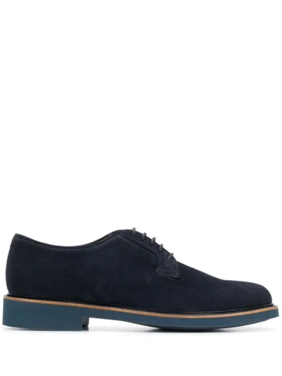 Giorgio Armani Classic Lace-up Shoes In Blue