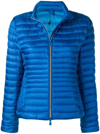 Save The Duck Padded Zip In Blue