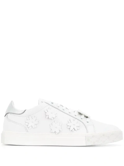 Blumarine Flower Patch Sneakers In White