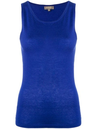 N•peal Superfine Shell Top In Blue
