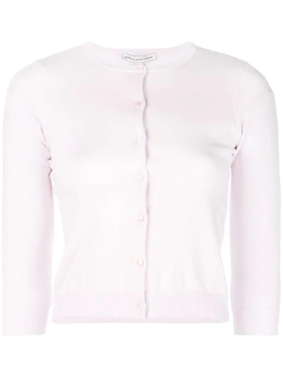 Autumn Cashmere Button Fitted Cardigan In Pink