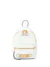 Moschino Logo Backpack In White