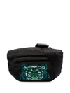 Kenzo Embroidered Tiger Belt Bag In Black