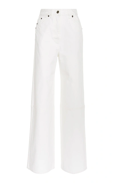 Jacquemus Prago High-rise Wide-leg Jeans In White