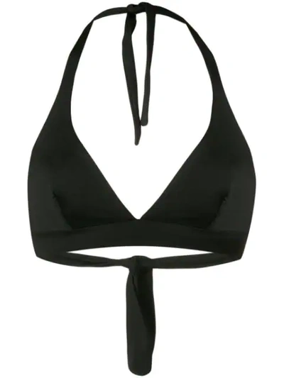Gentry Portofino Halterneck Bikini Top In Black