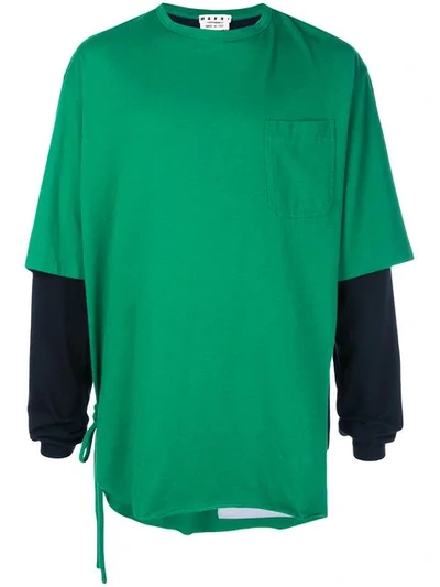 Marni Layered T-shirt In Green