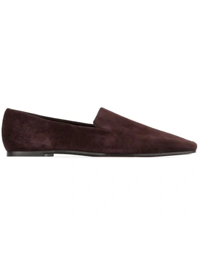 The Row Square Toe Loafers In Brown