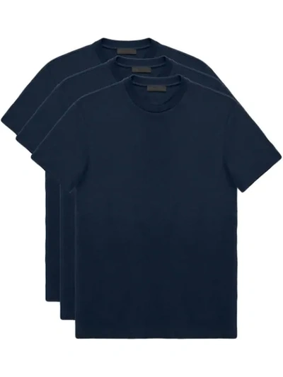 Prada Classic T-shirt Set In Blue