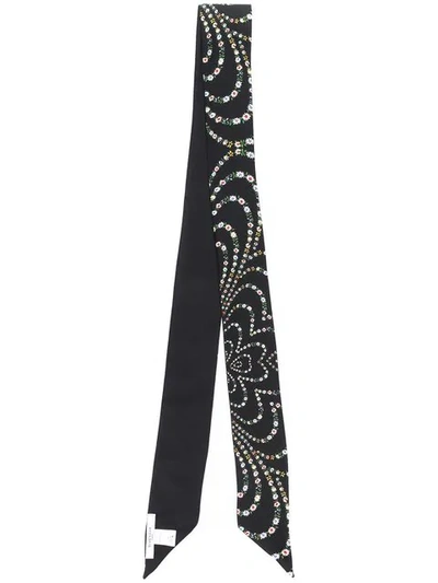 Givenchy Floral Print Neck Scarf In Black