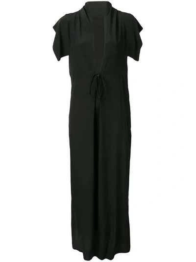 Yohji Yamamoto Vintage Long Chiffon Dress In Black