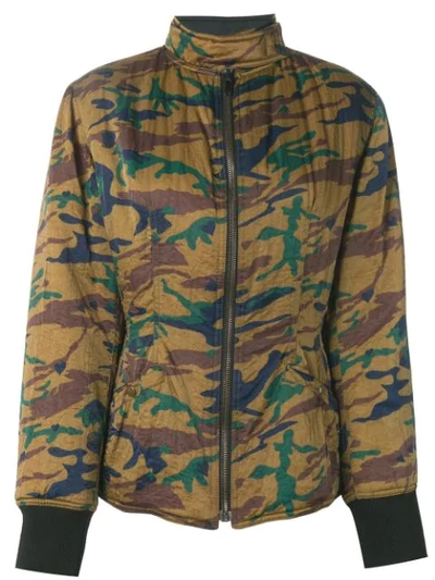 Pre-owned Jean Paul Gaultier Vintage Camouflage Padded Jacket In Green