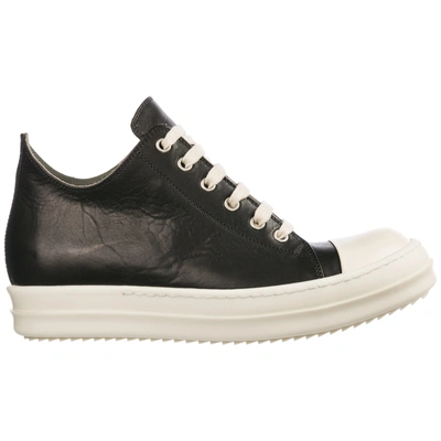 Rick Owens Women's Shoes Leather Trainers Sneakers In Black