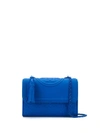 Tory Burch Women's Leather Shoulder Bag Fleming In Blue