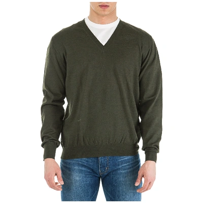 Dior Men's V Neck Jumper Sweater Pullover In Green