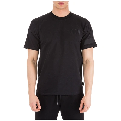 Gcds Men's Short Sleeve T-shirt Crew Neckline Jumper In Black
