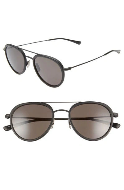 Salt Lynch 52mm Polarized Aviator Sunglasses In Black/ Black