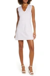 French Connection Lula Sundae Scalloped Sheath Dress In Summer White