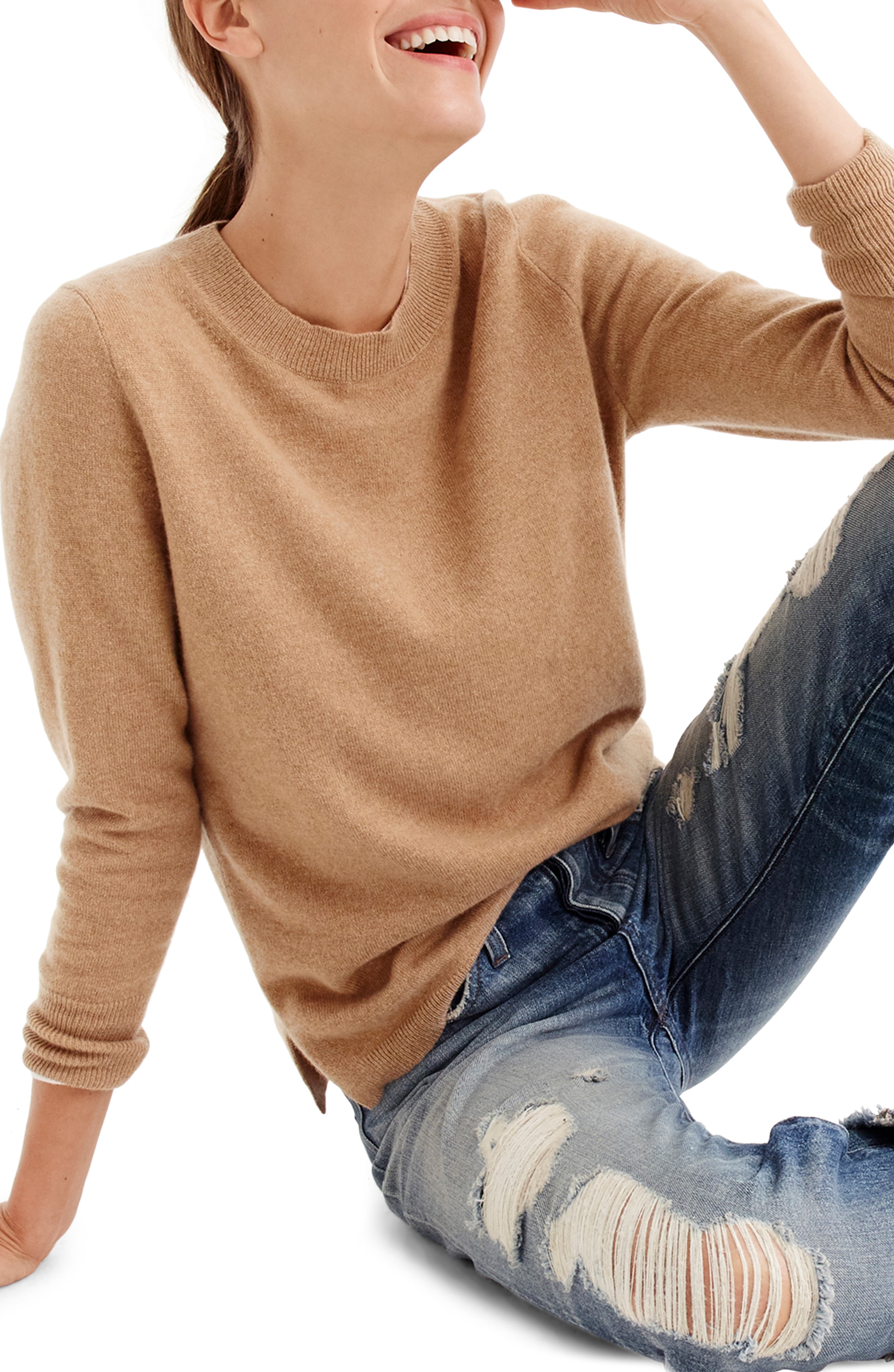 camel cashmere sweater