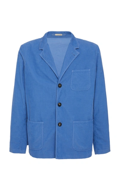 Massimo Alba Baglietto Cotton Corduroy Blazer In Blue