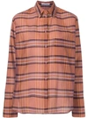 Christian Wijnants Talma Plaid Shirt In Orange