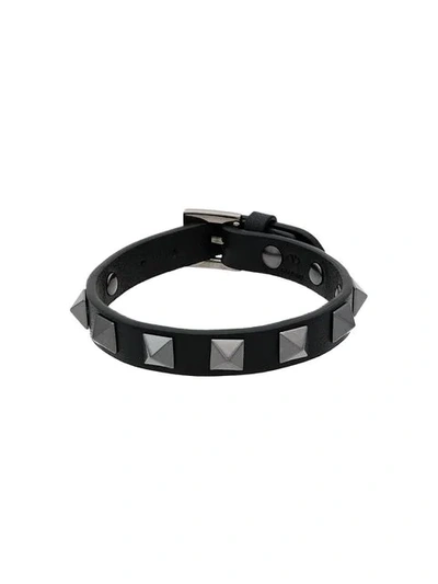 Valentino Garavani Rockstud Bracelet In Black