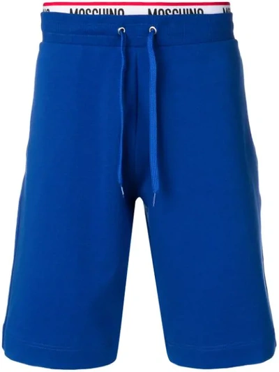 Moschino Logo Track Trousers In Blue