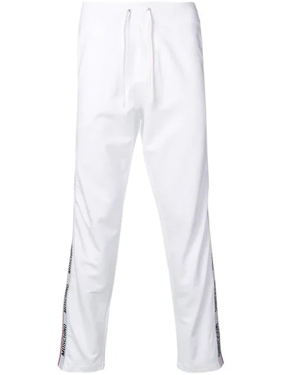Moschino Logo Track Pants In White