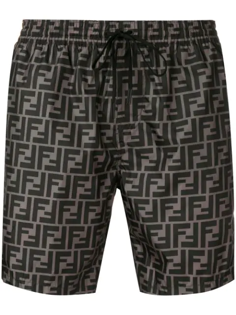 fendi monogram swim shorts