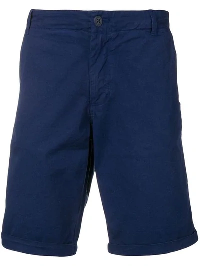 Woolrich Plain Chino Shorts In Blue