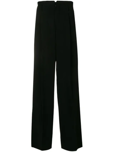 Dsquared2 Wide Leg Pleated Trousers In Black