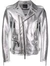 Giuseppe Zanotti Biker Jacket In Silber