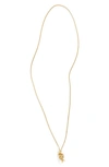 Madewell 'knotshine' Necklace In Light Worn Gold