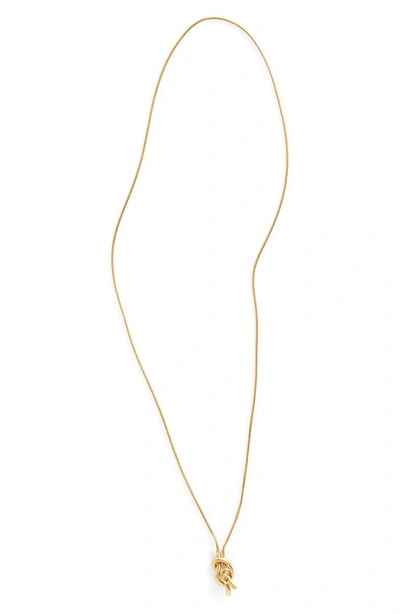 Madewell 'knotshine' Necklace In Light Worn Gold