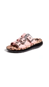 Marc Jacobs Emerson Faux Fur Sport Sandal In Light Pink Multi