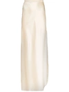 Nili Lotan Azalea Silk Evening Skirt In Neutrals