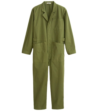 Alex Mill Cotton Jumpsuit In Army Green