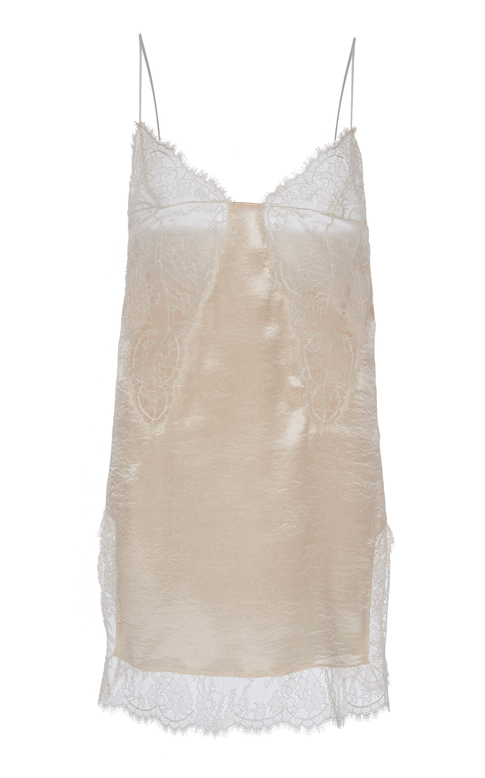 lace slip mini dress