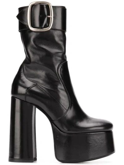 Saint Laurent Billy Platform Boots - Black