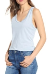 Ag Cambria Scoop-neck Tank In Distilled Blue