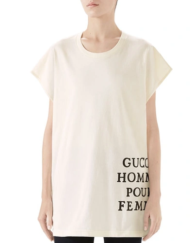 Gucci Homme Pour Femme T-shirt In Brown/black