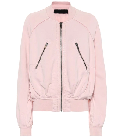 Haider Ackermann Cotton Jersey Bomber Jacket In Pink