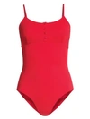 Melissa Odabash Calabasas Ribbed One-piece Swimsuit In Red Pique