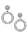Panacea Geometric Textured Earrings In Silver
