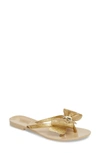 Melissa Harmonic Bow Xiii Flip Flop In Bright Gold Sparkly